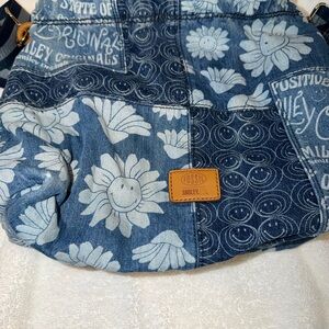 Fossil x Smiley Limited Edition Denim Drawstring Shoulder Bag